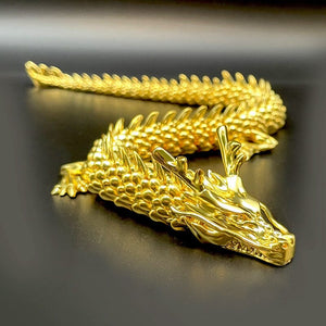 Décorations Dragon d'or avec articulations mobiles