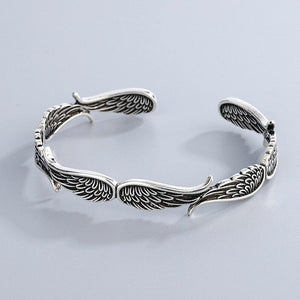 Bracelet en argent sterling de style vintage avec des ailes d'ange