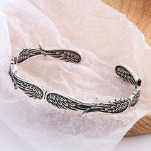 Charger l&#39;image dans la galerie, Bracelet en argent sterling de style vintage avec des ailes d&#39;ange