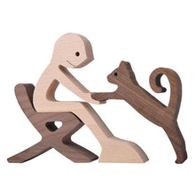 Charger l&#39;image dans la galerie, Amoureux des animaux - Ornements de table en bois sculpté