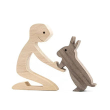 Charger l&#39;image dans la galerie, Amoureux des animaux - Ornements de table en bois sculpté