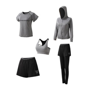 Ciaovie™ Costumes pour Dames Fitness à Séchage Rapide (5 Pièces) - ciaovie