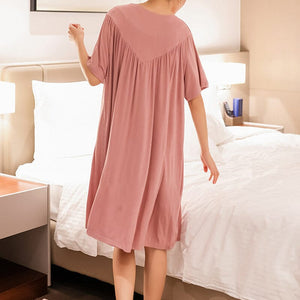 Robe pyjama ample à manches courtes super douce et confortable