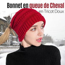 Charger l&#39;image dans la galerie, Bonnet en queue de Cheval en Tricot Doux