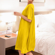 Charger l&#39;image dans la galerie, Robe pyjama ample à manches courtes super douce et confortable
