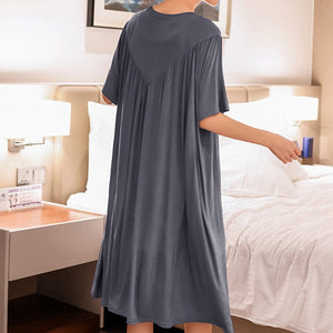 Robe pyjama ample à manches courtes super douce et confortable