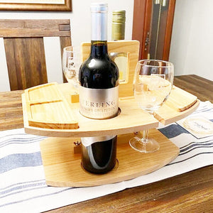Table à Vin Portable en Bois pour Pique-nique