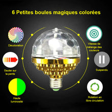 Charger l&#39;image dans la galerie, Ampoule Rotative Colorée Boule Disco LED