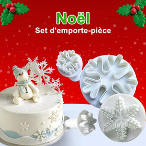 Rhinoblanc™ Moule à Gâteau Flocon De Neige De Noël (22 pcs)