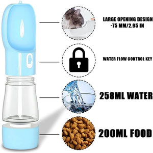 Bouteille d’eau et de nourriture portable pour animaux de compagnie