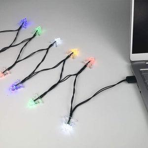 Rhinoblanc™ Câble de charge USB avec Lumières de Noël
