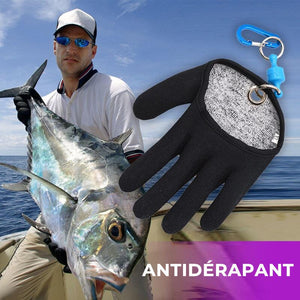 Gant antidérapant pour attraper du poisson