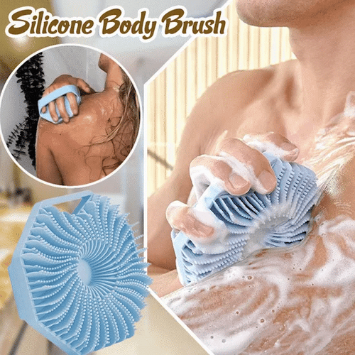 Brosse corporelle en silicone antimicrobienne pour la douche