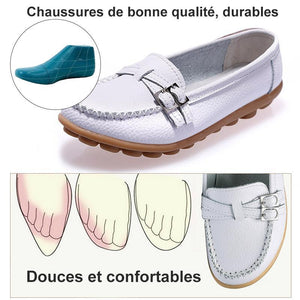 Ciaovie Mocassin Femme en Cuir, Chaussures Femme en Cuir Confortables - ciaovie
