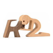 Charger l&#39;image dans la galerie, Amoureux des Animaux - Ornements de Table de Sculpture en bois