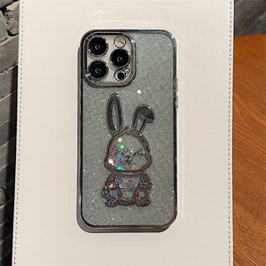 Coque de téléphone lapin 3D compatible avec iPhone