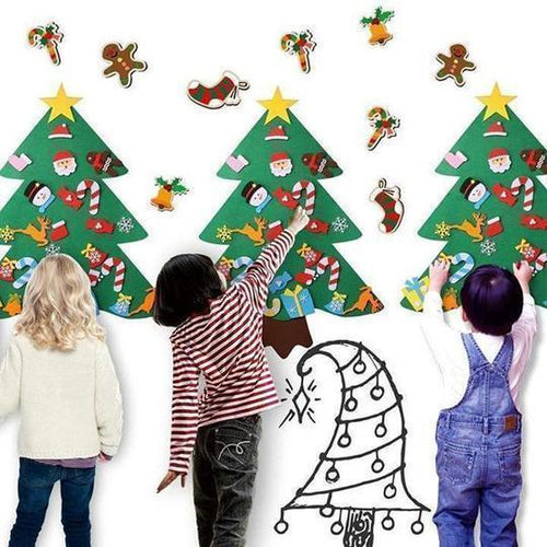 Arbre de Noël en Feutre Bricolage (Meilleur Cadeau pour Les Enfants) - ciaovie