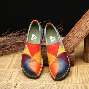 Ciaovie Casuel Confort Chaussures Plates en Cuir pour Femmes - ciaovie