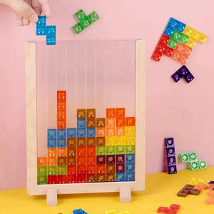 Puzzle 3D Transparent Jouets Jigsaw Puzzle Intelligence Coloré Russe Blocs Jeu pour 3 4 5 6 7 8 9 10 Ans Garçons Filles Enfants
