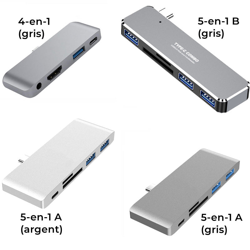 USB C Station d'Accueil Multifonctionnelle en Alliage d'Aluminium pour iPad et Ordinateur